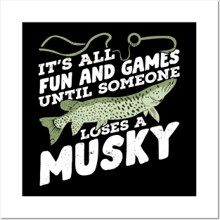 Funny Musky Fishing Angling Fisherman Gift Posters and Art